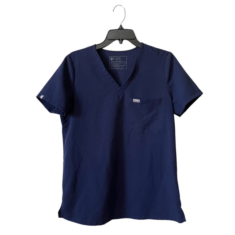 Figs Scrub Top Womens Size S Medical Uniform Nurse Workwear Dental Comfy Utility